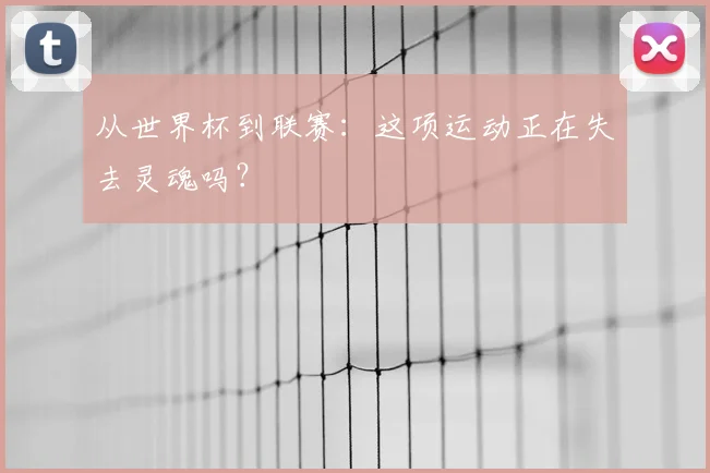 从世界杯到联赛：这项运动正在失去灵魂吗？